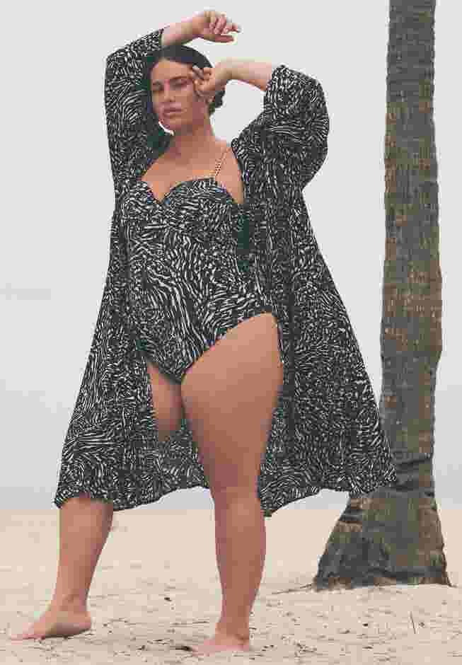 Selfbelt Front Cover Up Kaftan image number 4