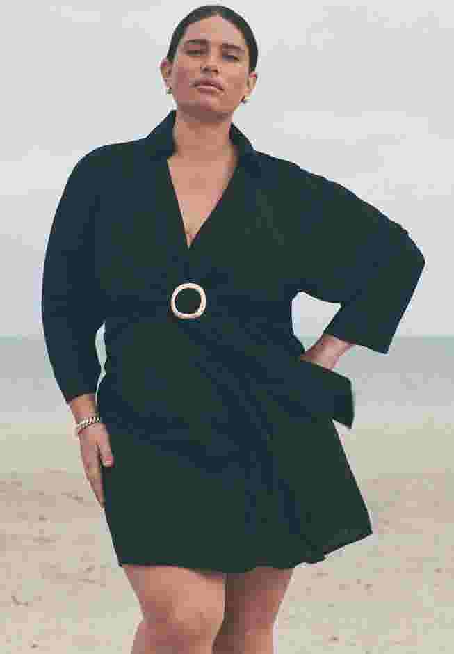 Tie Front Dolman Cover Up Tunic image number 4