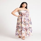 Strapless Cover Up Maxi Dress image number null