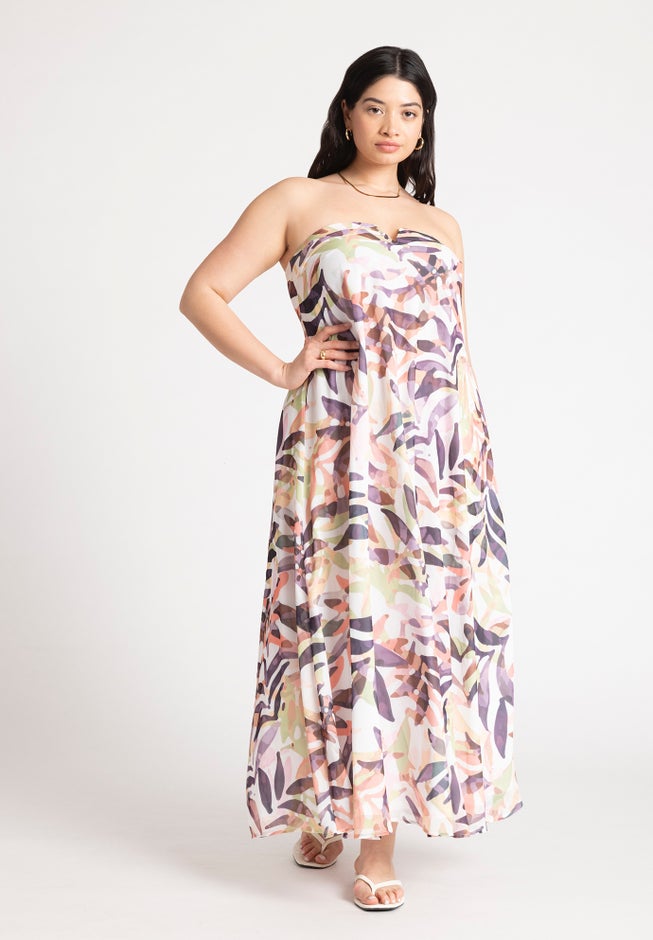 Strapless Cover Up Maxi Dress image number 0