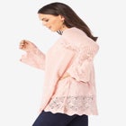 Bell Sleeve Pointelle Cardigan image number null