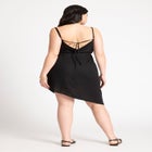 Cowl Back Cover Up Mini Dress image number null