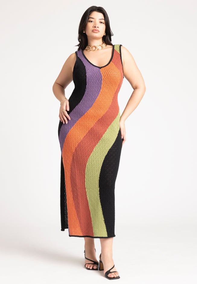Everyday Crochet Knit Sleeveless Cover Up Midi Dress, Cali Swirl | Swimsuits For All Everyday Crochet Knit Sleeveless Cover Up Midi Dress, Cali Swirl | Swimsuits For All