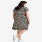 Cotton Spandex A-Line Scoop Neck Short Sleeve Tee Dress image number 1