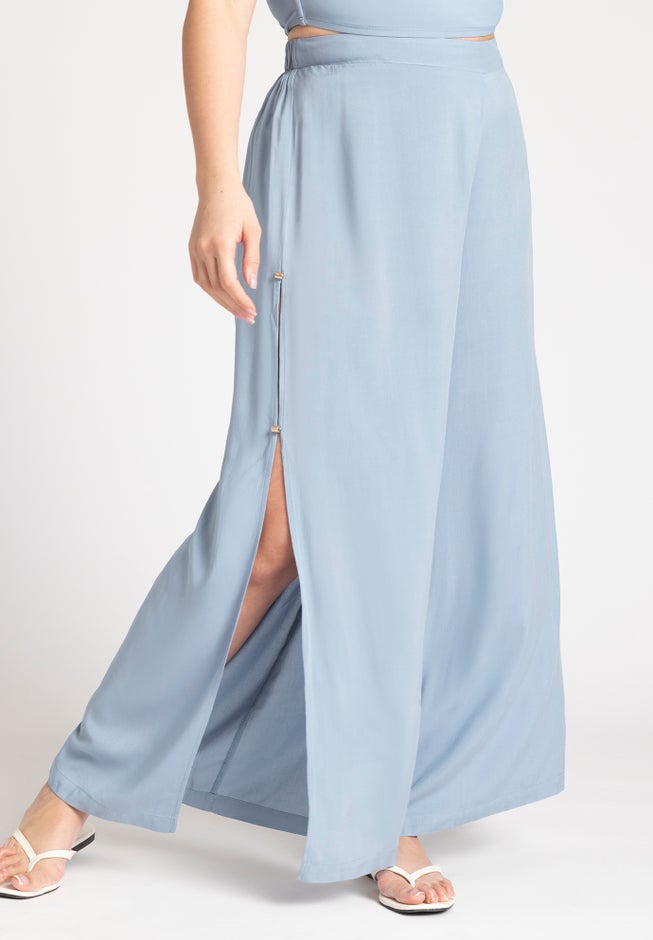 Bead Detail Side Slits Cover Up Pant image number null