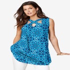 Cutout Swing Tunic Tank image number null