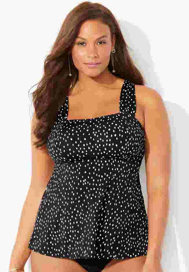Tie-Back Tankini Top image number 2