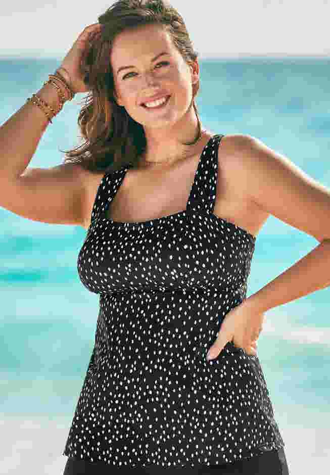 Tie-Back Tankini Top image number 0