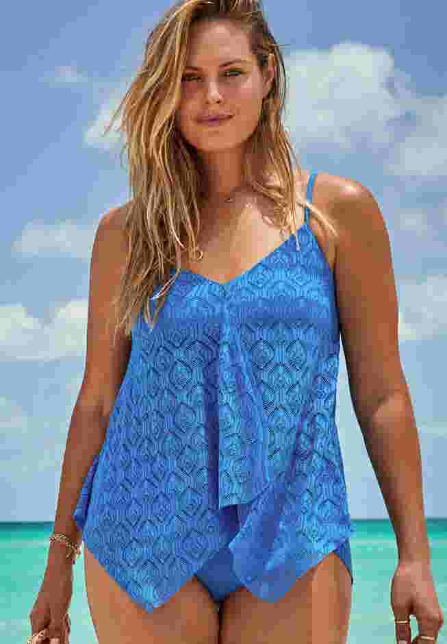 Handkerchief Crochet Tankini Top image number 2