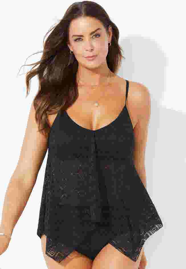 Handkerchief Crochet Tankini Top image number 0