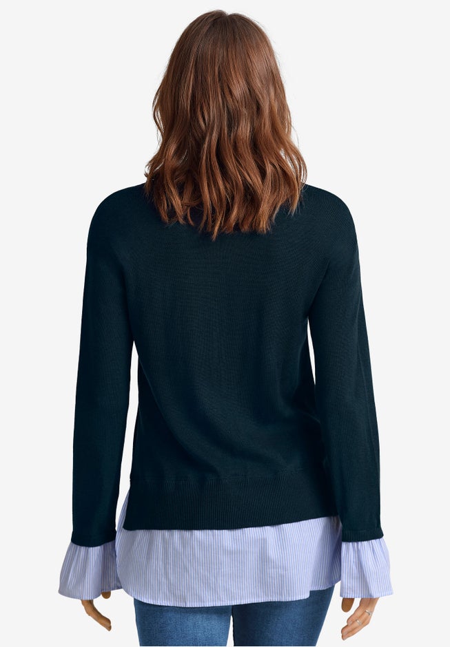 Fine Gauge Layered Pullover image number null