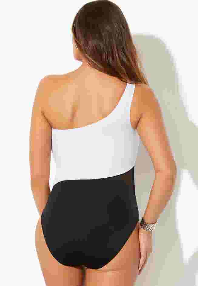 One Shoulder One Piece Swimsuit image number 1