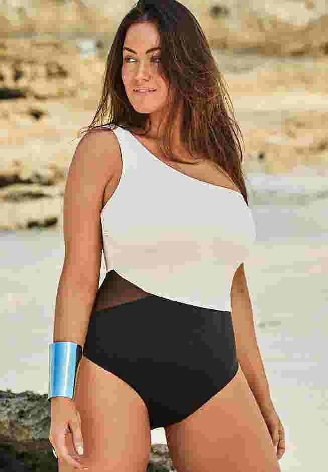 One Shoulder One Piece Swimsuit image number 0