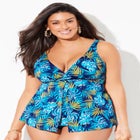 V-Neck Twist Tankini Top image number null