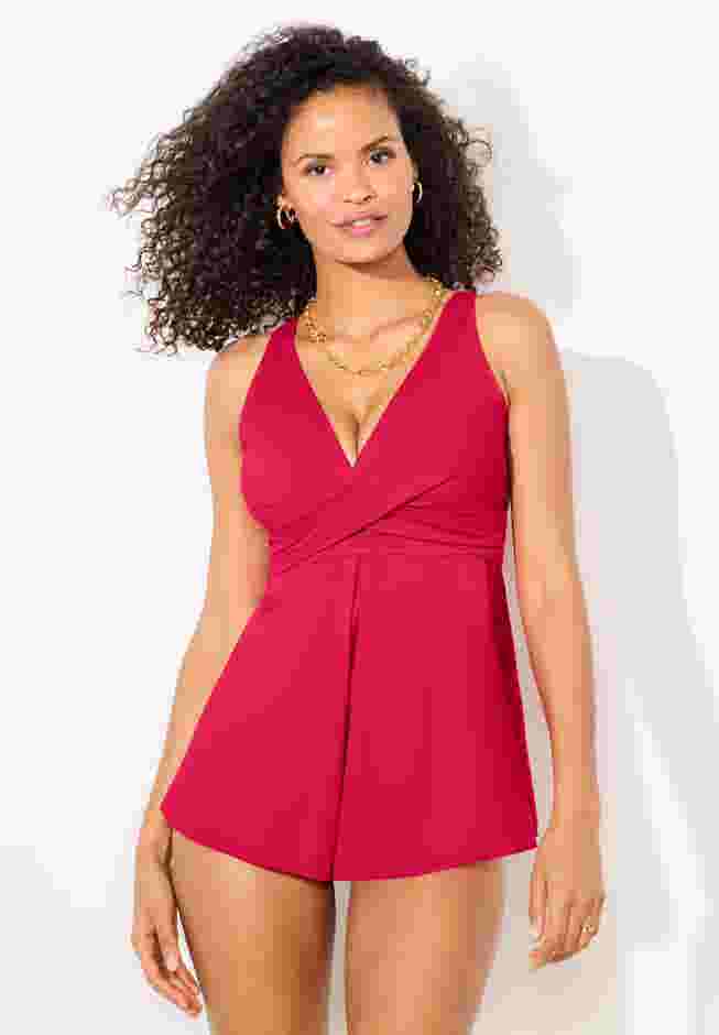 V-Neck Twist Tankini Top image number 4