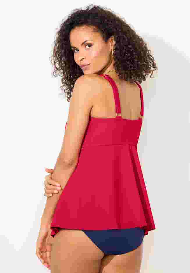 V-Neck Twist Tankini Top image number 5