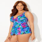 V-Neck Twist Tankini Top image number null