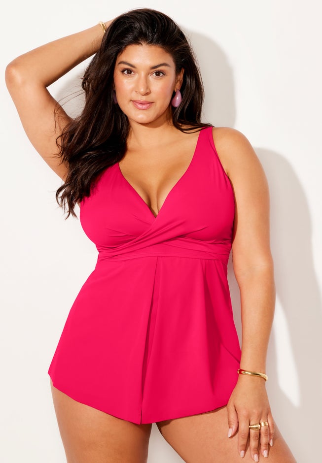V-Neck Twist Tankini Top image number 3