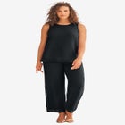 Plus Size 3-Piece Allover Lace Duster Pant Set – Formal Wear image number null