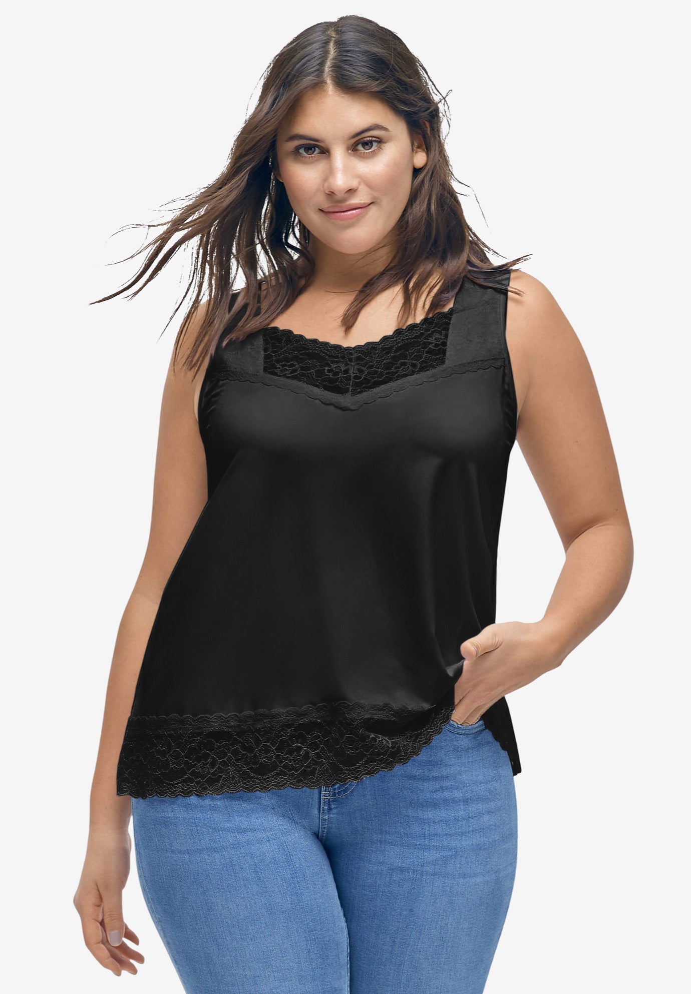 Lace-Trim Tank image number 0