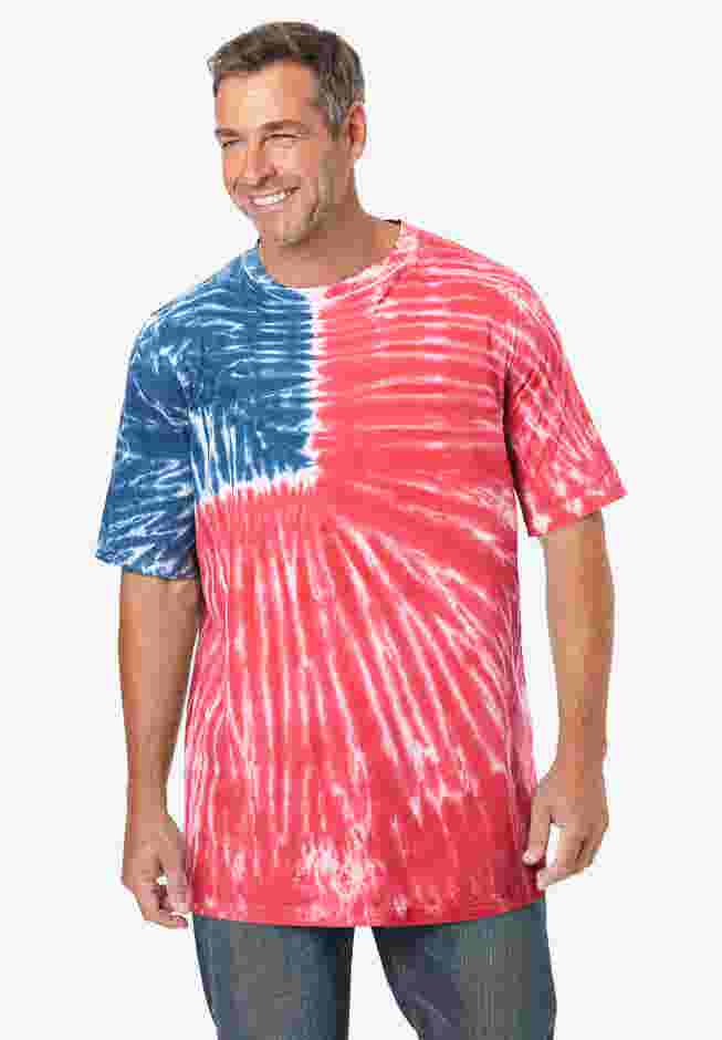 Lightweight Tie-Dye Crewneck Tee image number 0