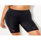 8" Laser Cut High Waist Swim Bike Short image number null