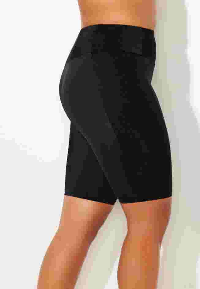 8" Shimmer Color Block High Waist Swim Bike Short image number 2