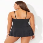 Ruched Skirted Bandeau Swimdress image number null