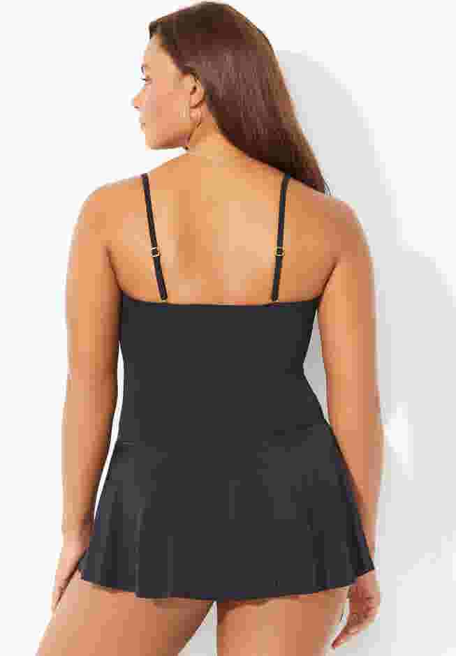 Ruched Skirted Bandeau Swimdress image number 4