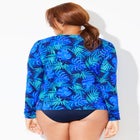 Chlorine Resistant Zip Up Swim Shirt Rash Guard image number null