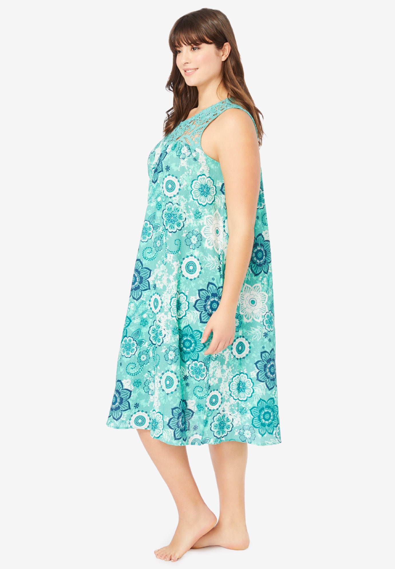 Crochet Gauze Sleeveless Lounger image number 2