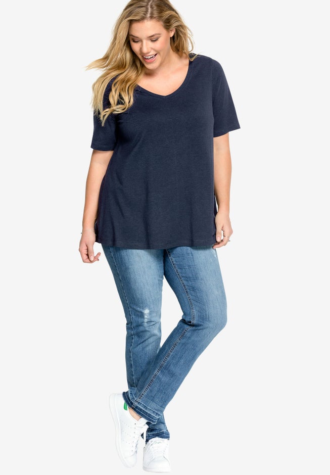 V-Neck A-Line Tunic image number 2