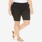 Comfort Waist Stretch Denim Bermuda Short image number null