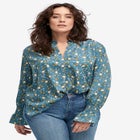 Floral Notch-Neck Blouse image number null