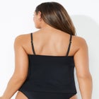 Mesh Wrap Bandeau Tankini Top image number null