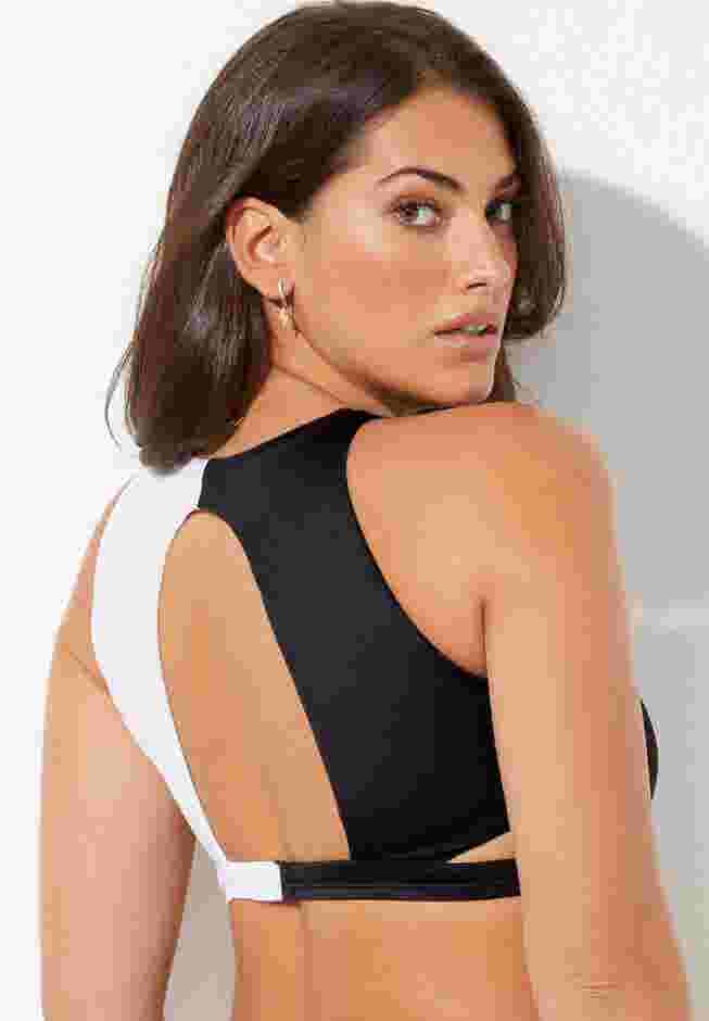 Hollywood Colorblock Wrap Bikini Top image number 1