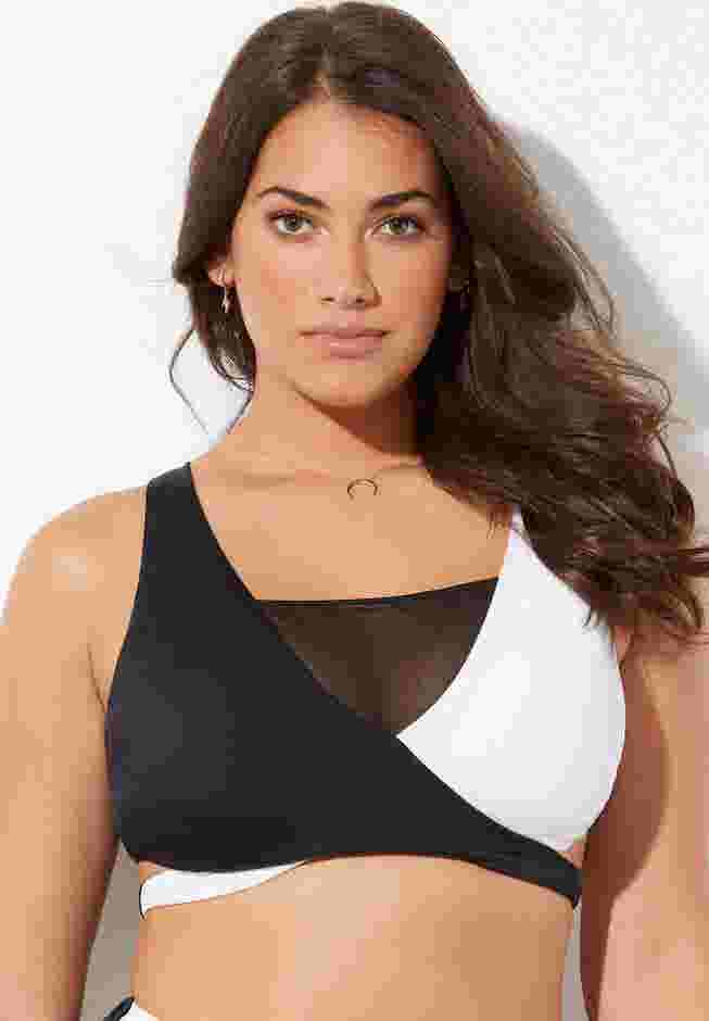 Hollywood Colorblock Wrap Bikini Top image number 2