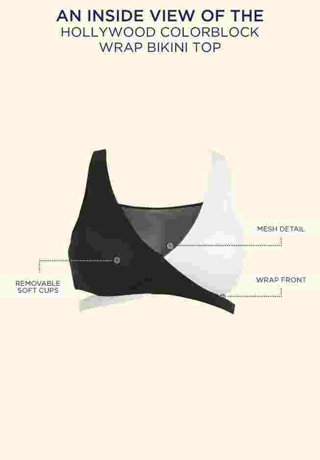 Hollywood Colorblock Wrap Bikini Top image number 3