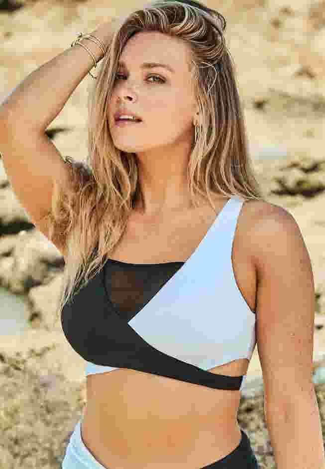 Hollywood Colorblock Wrap Bikini Top image number 0