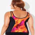 Chlorine Resistant Sweetheart Zip Front Tankini Top image number null