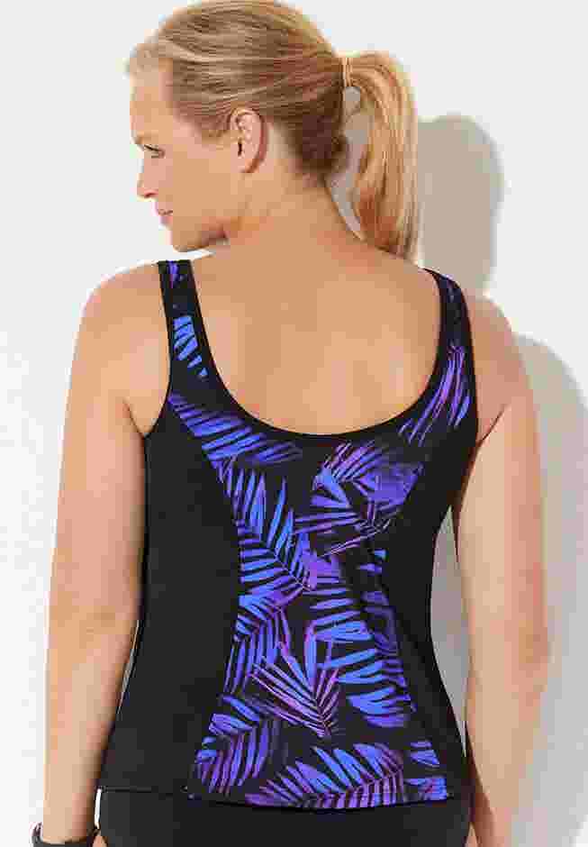 Chlorine Resistant Sweetheart Zip Front Tankini Top image number 1