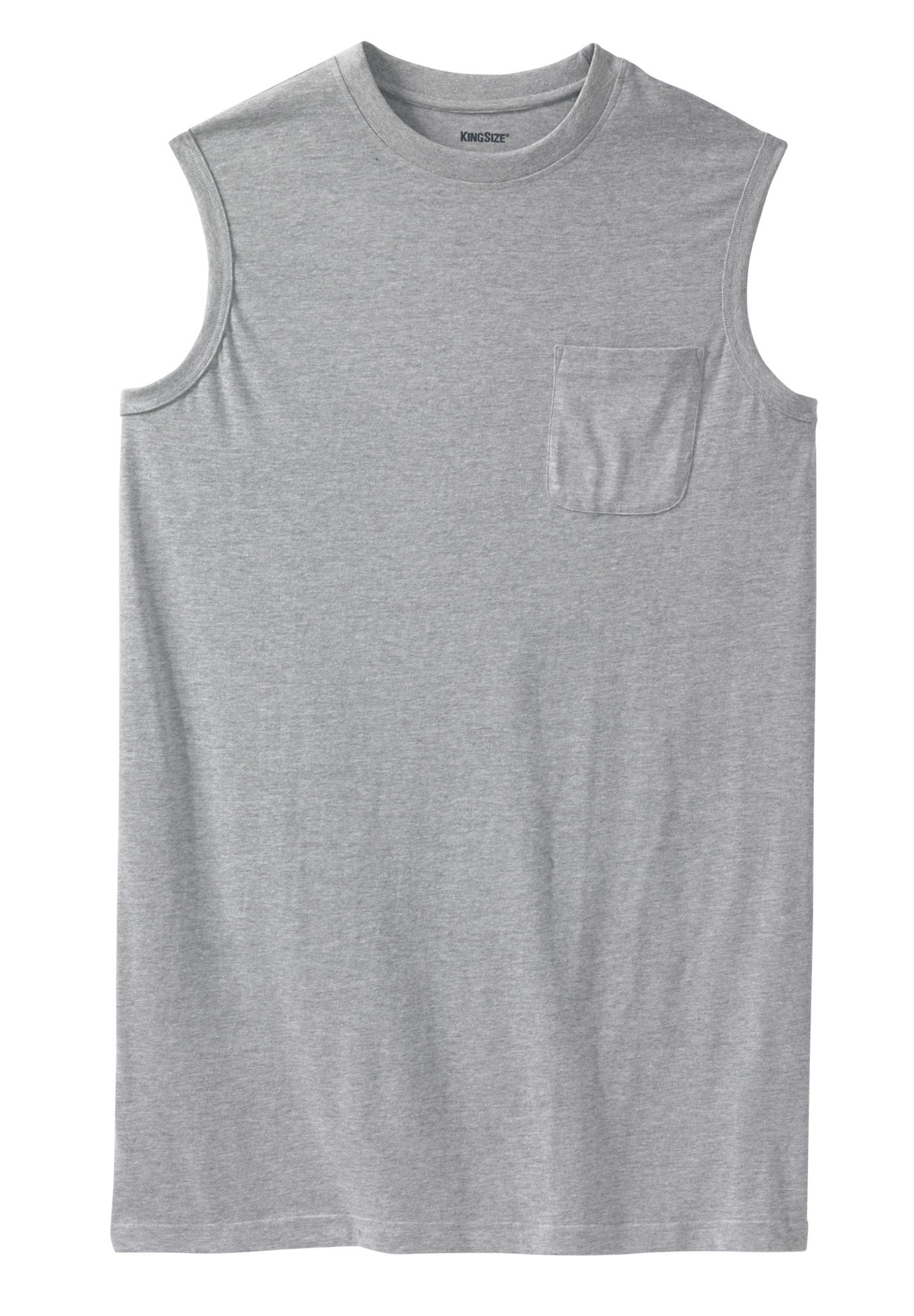 Shrink-Less Longer-Length Lightweight Muscle Pocket Tee image number 0