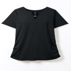 Split-Neck Short-Sleeve Swim Tee with Built-In Bra image number 4