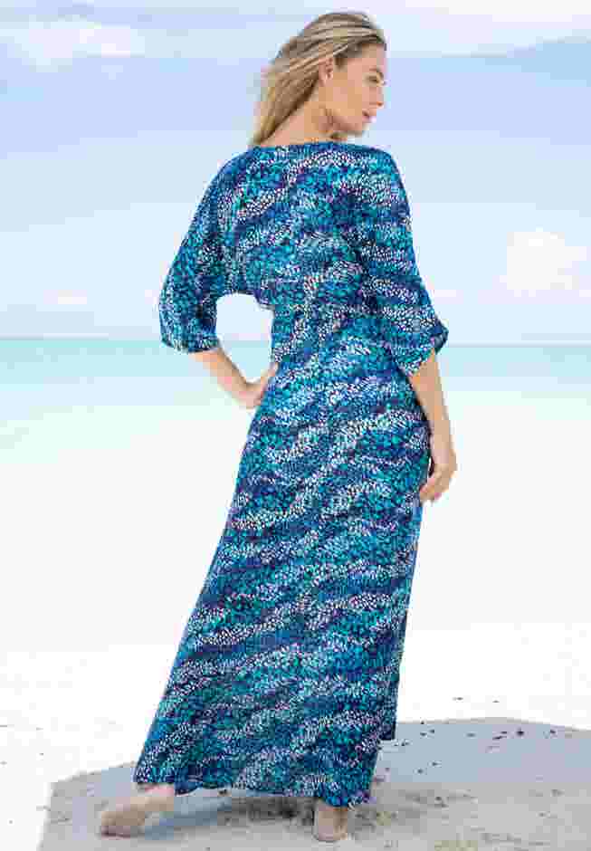 Faux-Wrap Swim Cover Up image number 1