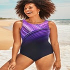 Chlorine Resistant High Neck One Piece Swimsuit image number null