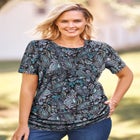 Perfect Printed Short-Sleeve Crewneck Tee image number null