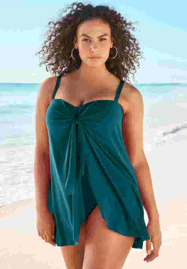 Mesh-Draped Swimsuit image number 0
