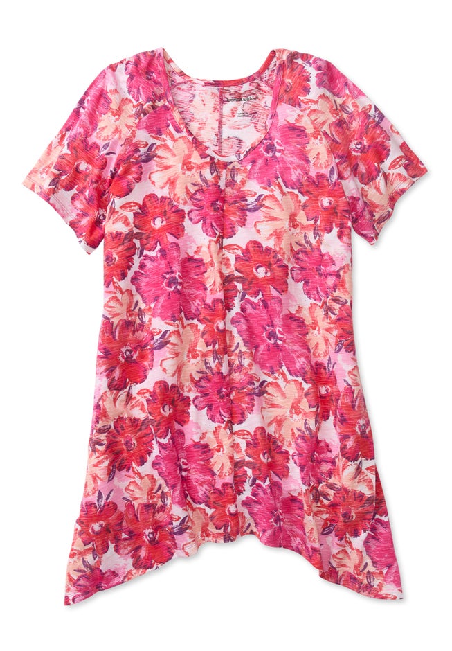 Textured Pointed Hem Tunic image number 2