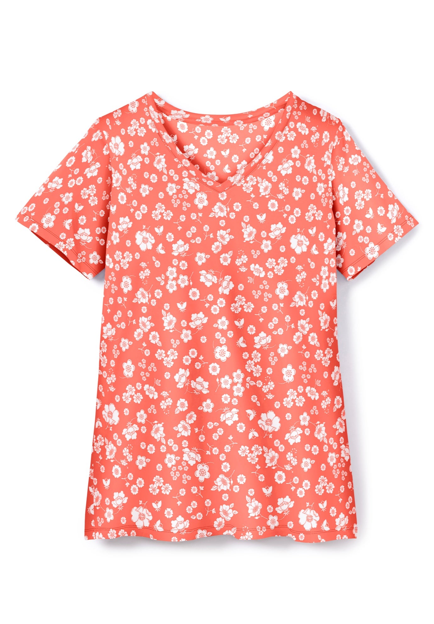 Perfect Printed Short-Sleeve V-Neck Tee image number 2