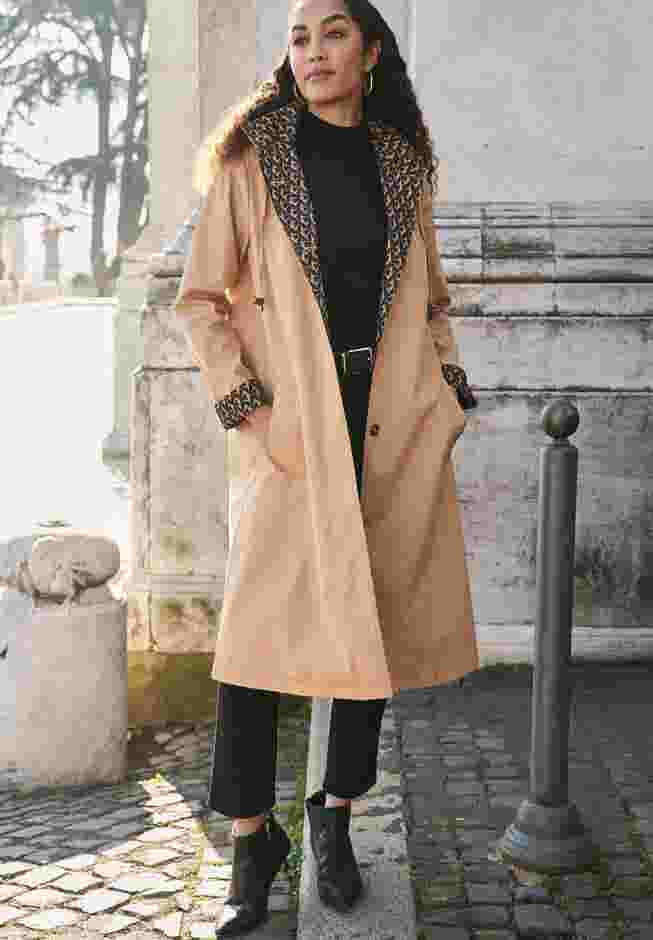 Contrast Hood Raincoat image number 3